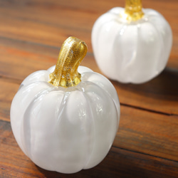 「大人のハロウィンパンプキン(ホワイト)」贈り物 テーブルコーディネート ハロウィーン 飾り 北欧 上品 カボチャ 6枚目の画像
