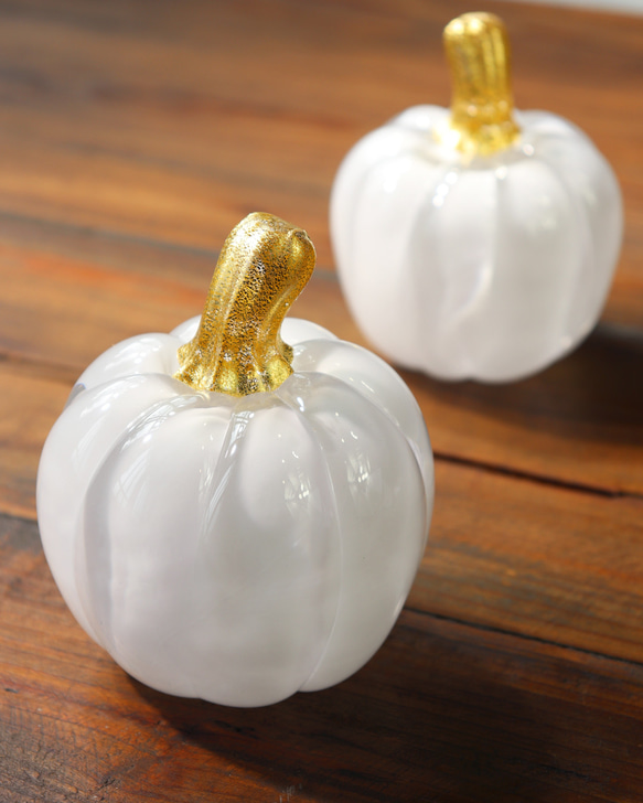 「大人のハロウィンパンプキン(ホワイト)」贈り物 テーブルコーディネート ハロウィーン 飾り 北欧 上品 カボチャ 6枚目の画像