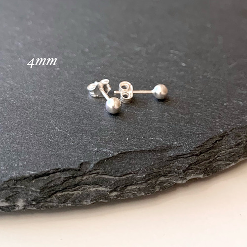 シルバー925 simple ボールピアス 3mm/4mm ピアス（スタッド・一粒