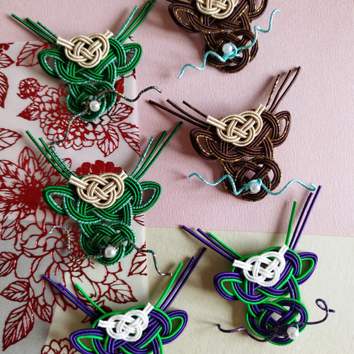 水引干支パーツ 辰 龍 3パターン✕2 6個SET その他雑貨 梅乃