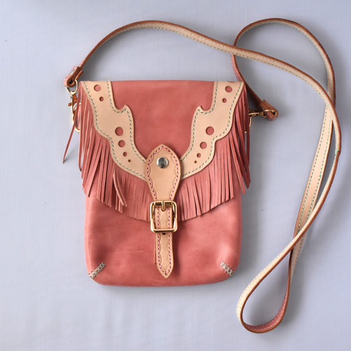 ウエスタンポシェット ピンク/かわいい/おしゃれ/ウエスタン模様  