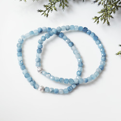 男女皆宜的深藍色海藍寶石串珠手鍊 - Adolfo 第10張的照片