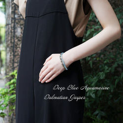 男女皆宜的深藍色海藍寶石串珠手鍊 - Adolfo 第8張的照片