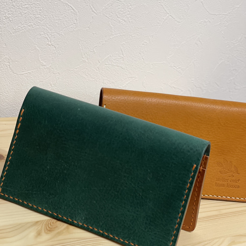 本革 通帳ケース 通帳カバー イタリアンレザー ハンドメイド レザー