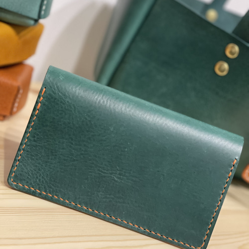 本革 通帳ケース 通帳カバー イタリアンレザー ハンドメイド レザー