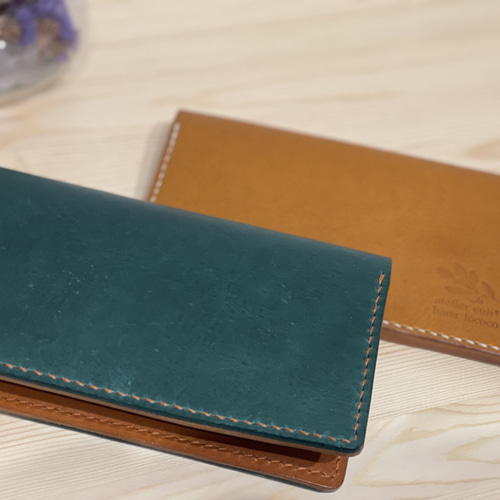 本革 通帳ケース 通帳カバー イタリアンレザー ハンドメイド レザー