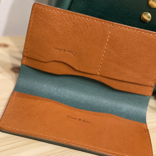 本革 通帳ケース 通帳カバー イタリアンレザー ハンドメイド レザー