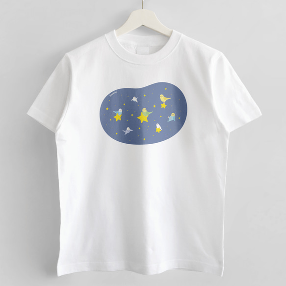 Tシャツ（天体観測 / セキセイインコ） 2枚目の画像