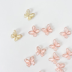 【ピンク】ヘアクリップ　ミニ　艶やか　淡水パール　チョウチョ　ヘアアクセサリー　フォーマル　蝶々　結婚式　プレゼント 14枚目の画像