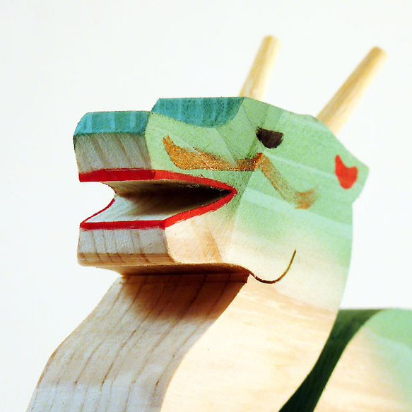 正月　飾り　干支　辰　木製 3枚目の画像
