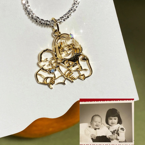 送料無料【オーダーメイド】うちの子・ペットをネックレスに！ 犬の日