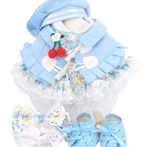 リーナベル 服 着せ替え コスチューム ダッフルケープ付花柄ドレス