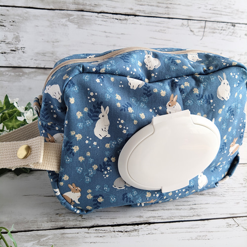 ふたを外して洗濯できる！ おむつ＆おしりふき一体型洗えるポーチ 