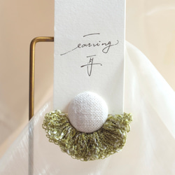 一耳 23'夏季蛋糕裙系列 纖維編織夾式耳環 (SK0111) 第2張的照片