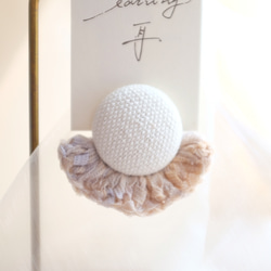 一耳 23'夏季蛋糕裙系列 纖維編織夾式耳環 (SK0102) 第1張的照片