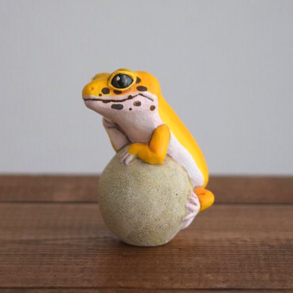 【受注制作】石の上にもヒョウモントカゲモドキ/タンジェリン 7枚目の画像