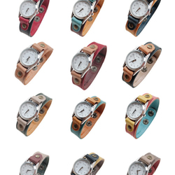 ▶︎STITCH バイカラーでつくるレザーウォッチ「ステッチラン/カスタム腕時計」カラーカスタムOK(AW230823) 6枚目の画像