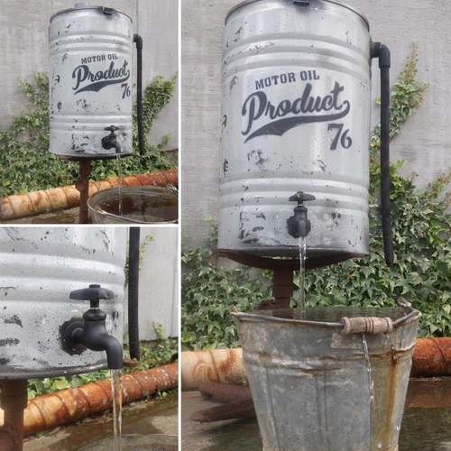 アメリカン雑貨 雨水タンク 貯水タンク ガレージ雑貨 シャビーなオイル  