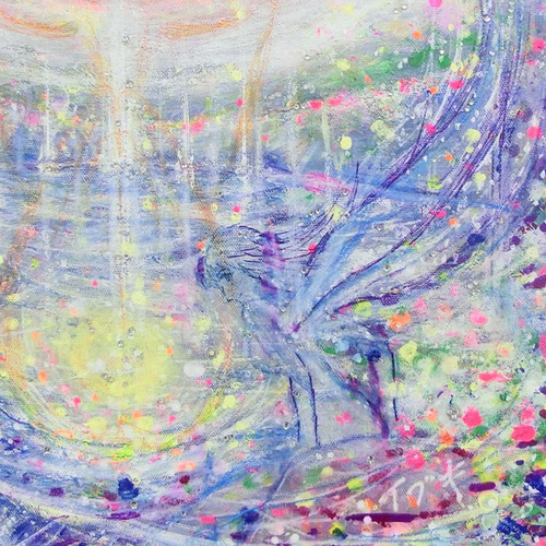 原画「生まれ変わりの海」(A)キャンバス 41×32㎝ パワーアート