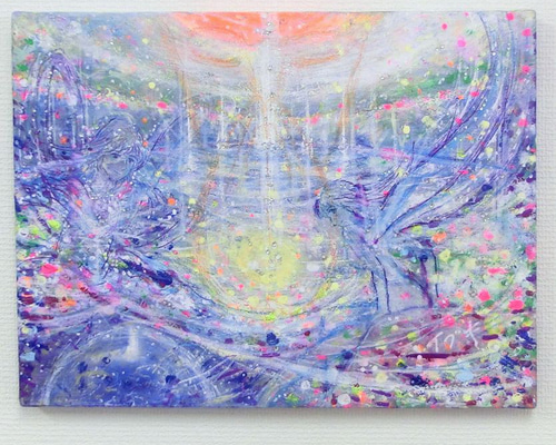 荷を花に変えて　　絵画原画 a0870861c01324d3a61f9f89cb6041