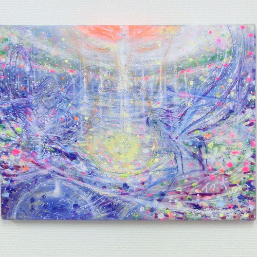 原画「生まれ変わりの海」(A)キャンバス 41×32㎝ パワーアート 絵画