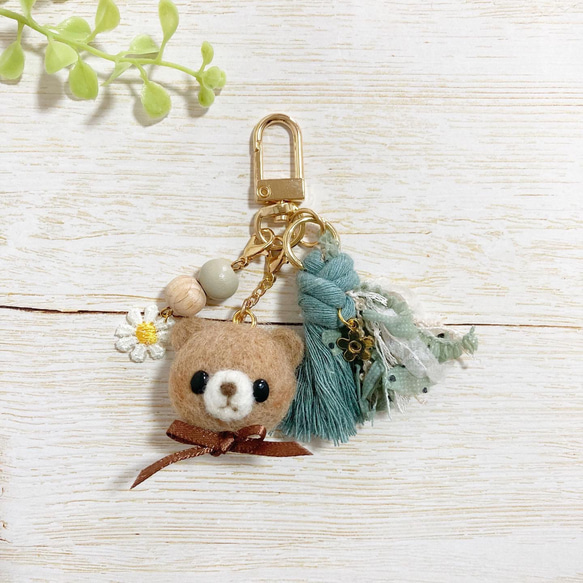 ♡ちびころアニマルズ 〜ナチュラル〜 ♡ 羊毛フェルト タッセル