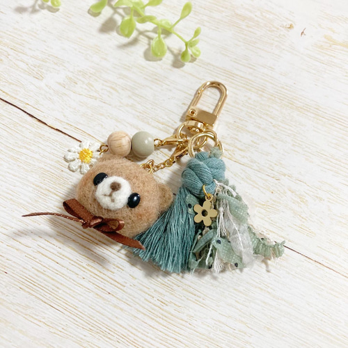 ♡ちびころアニマルズ 〜ナチュラル〜 ♡ 羊毛フェルト タッセル