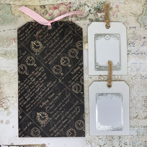 コラージュ アンティーク タグ【ナチュラルガール№1】 メッセージ