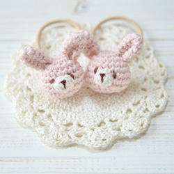 うさぎ あみぐるみ ヘアゴム 2点セット 雑貨・その他 zumin＊ 通販