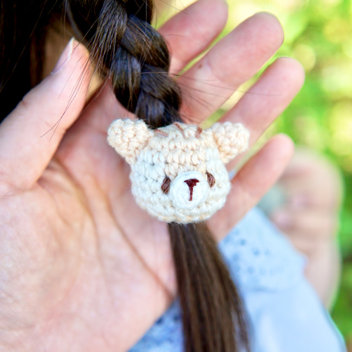 ヘアゴム　あみぐるみ あみぐるみ動物ヘアゴム【2021年7月販売作品】 | 編み物・かぎ針