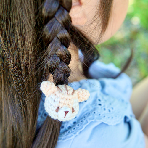 うさぎ あみぐるみ ヘアゴム 2点セット 雑貨・その他 zumin＊ 通販