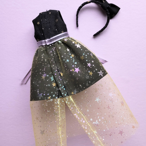 【さらママ】ドール　赤ちゃん　ドレス　服　ぶどう　チアガール　ハロウィン ドール服 リカちゃん 27cmドール ハロウィン 小悪魔♡ドレス その他