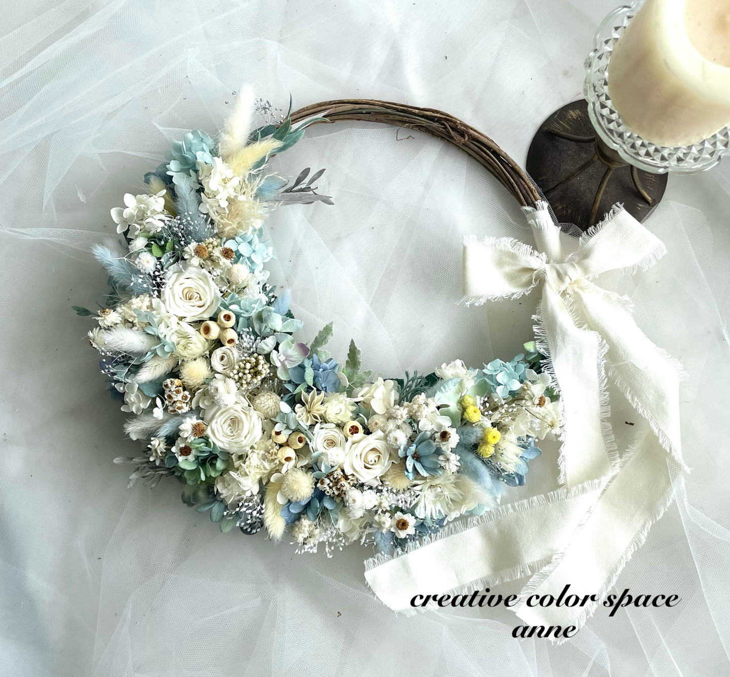 リースブーケブルー