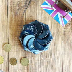 英國馬勒皮革一觸零錢盒&lt;海軍藍&gt; 免費禮品包裝及刻名字 第1張的照片