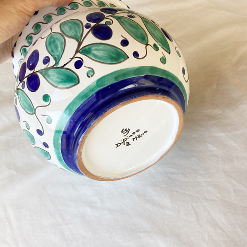鉢カバー 14cm マヨリカ焼き イタリア陶器 フラワーベース 花瓶 鉢カバー 14cm マヨリカ焼き イタリア陶器 フラワーベース 花瓶