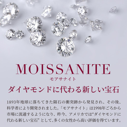 モアサナイト スクエアヘイローリング 6.5mm 1ct｜Dカラー VVS1 H&C