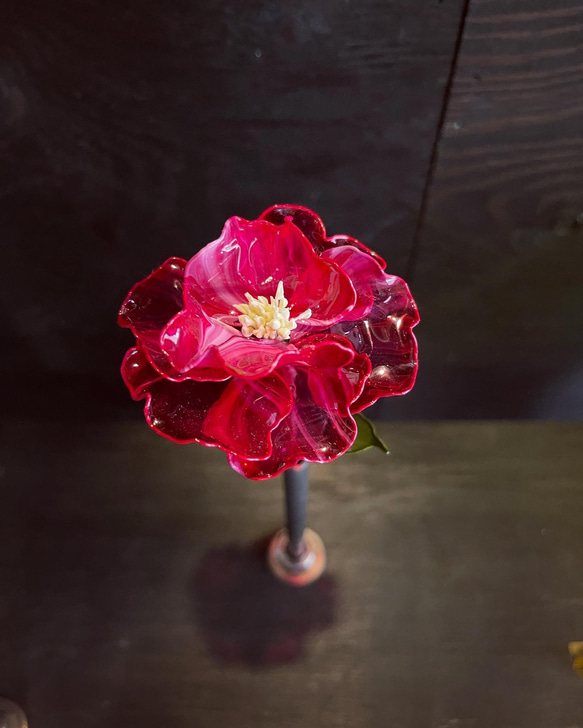 ホの花【hot pink】#ディップフラワー#ディップアート#アメリカンフラワー 4枚目の画像