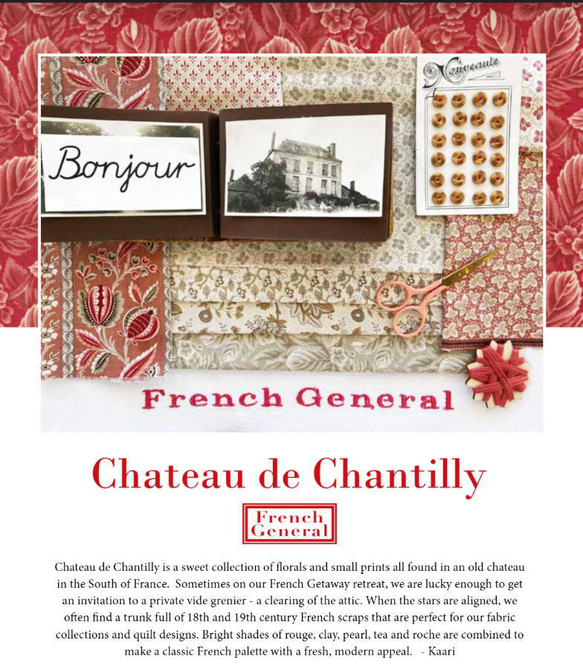 「Chateau de Chantilly」moda Charm Pack (カットクロス42枚) フレンチジェネラル 3枚目の画像