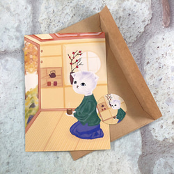 貓茶的日式茶道/明信片 第4張的照片