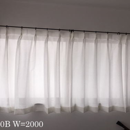 □アイアンカーテンレール ブラック シンプル スリム 黒色粉体焼き付け