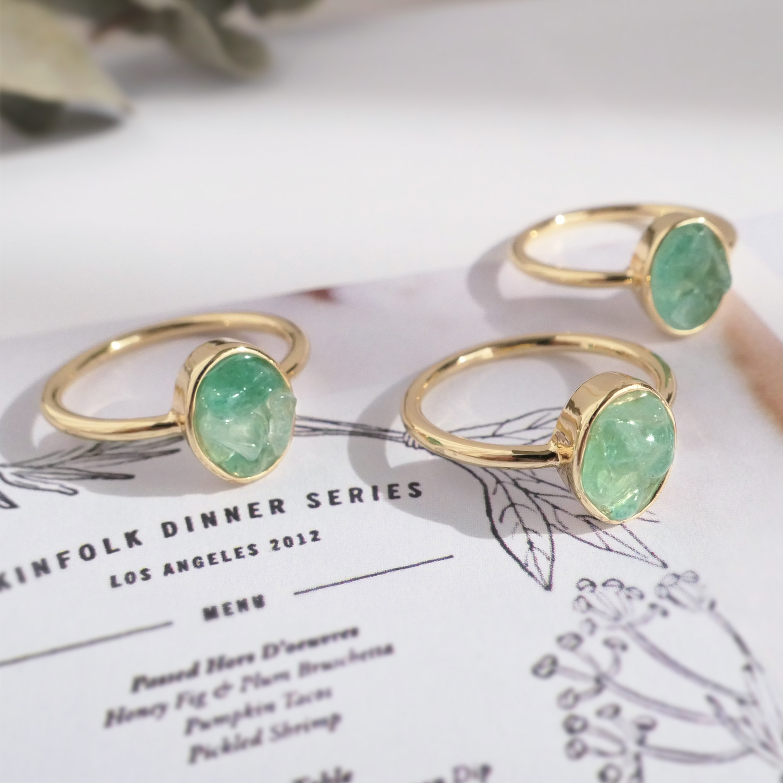 韓国ブランド通販サイト ルビー hatai jewelry サファイア gems & エメラルドリング アクセサリー