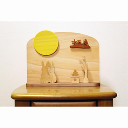 お月見の飾り物　木製手作りセット　十五夜　中秋の名月　うさぎ　すすき　お団子 1枚目の画像