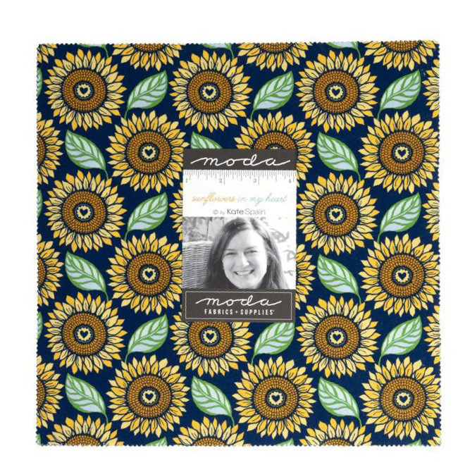 「sunflowers in my heart」レイヤーケーキ moda 生地 カットクロス  Kate Spa