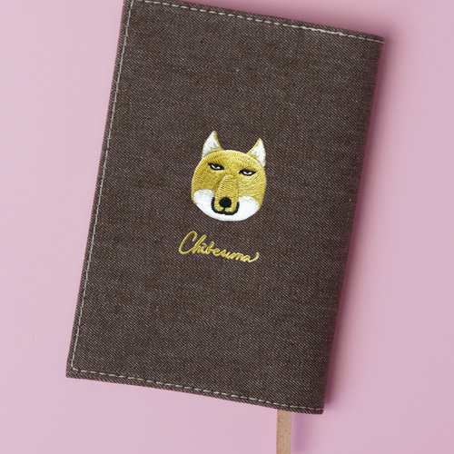 チナ茶③ ブックカバー 文庫サイズ ブックカバー 「チベットスナギツネ」刺繍 ブック