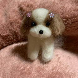 羊毛フェルトハンドメイドトイプードルピアス あみぐるみ moemo 通販
