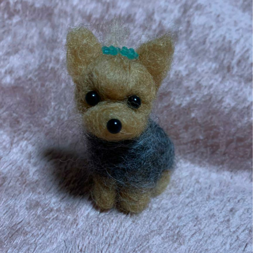 ヨーキーちゃん✩参考用✩羊毛フェルト 久しぶりに羊毛フェルトのワークショップを開催しようと試作を