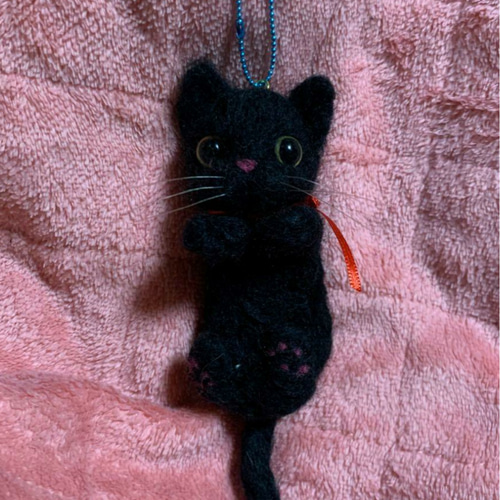 羊毛フェルトハンドメイド黒猫ちゃん