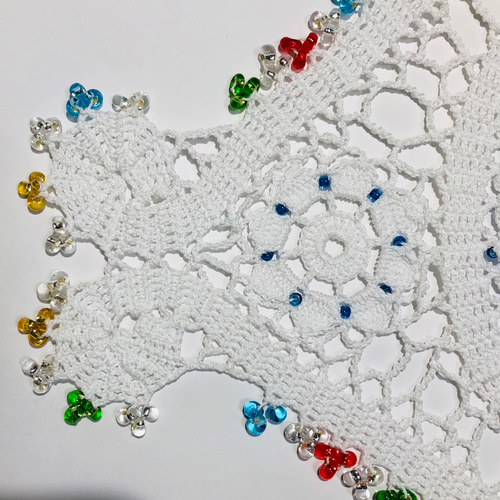 新作】NOKOのカラフルレース編み ブリューゲルドイリー（33×19
