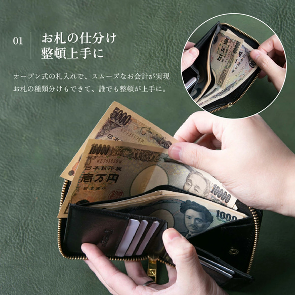 栃木皮革圓形拉鍊迷你錢包雙折錢包真皮小錢包禮物5種顏色可選JAW007 第5張的照片