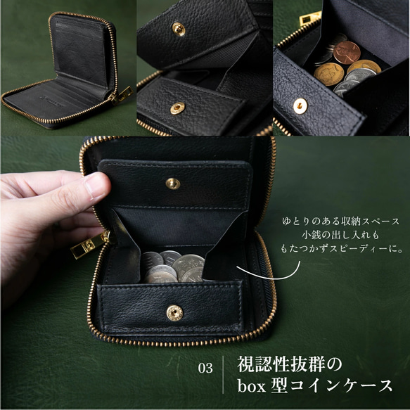 栃木皮革圓形拉鍊迷你錢包雙折錢包真皮小錢包禮物5種顏色可選JAW007 第7張的照片